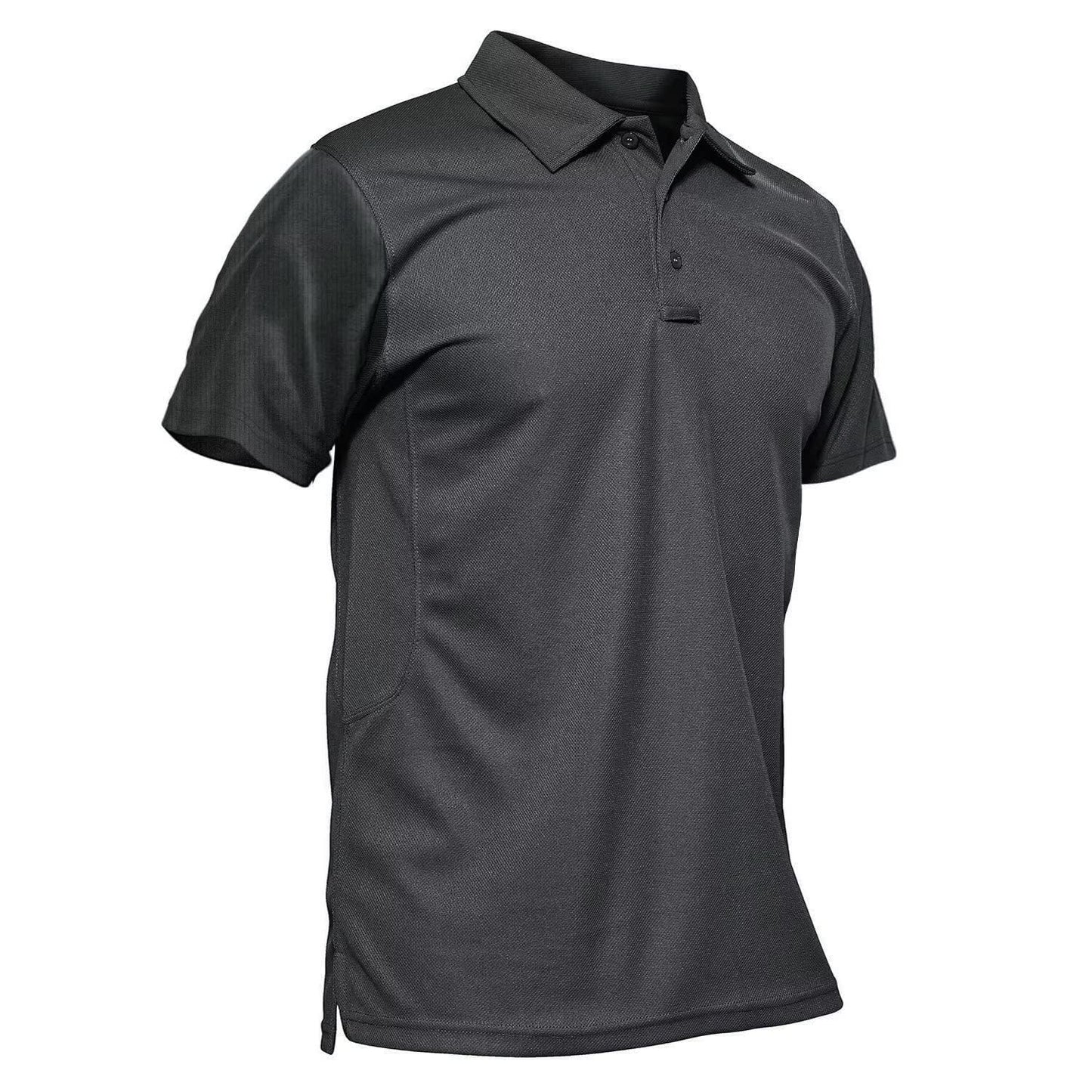 MAGCOMSEN Men's Polo Shirts Short Sleeve Golf Light Shirts Fishing Shirts Pique Tactical Shirts Grey XL