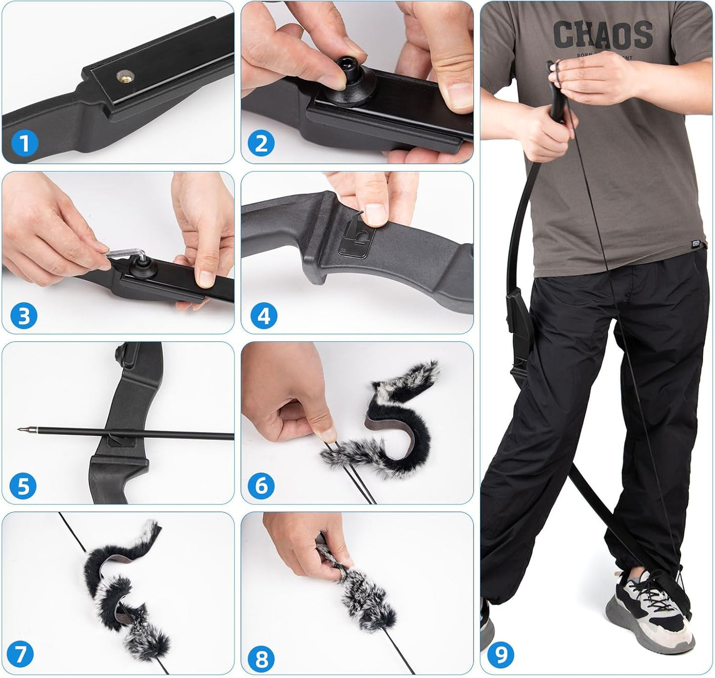 Recurve Bow and Arrow Set - Takedown Archery Kit for Adults & Beginners | Left/Right Handed, 20-40 lbs