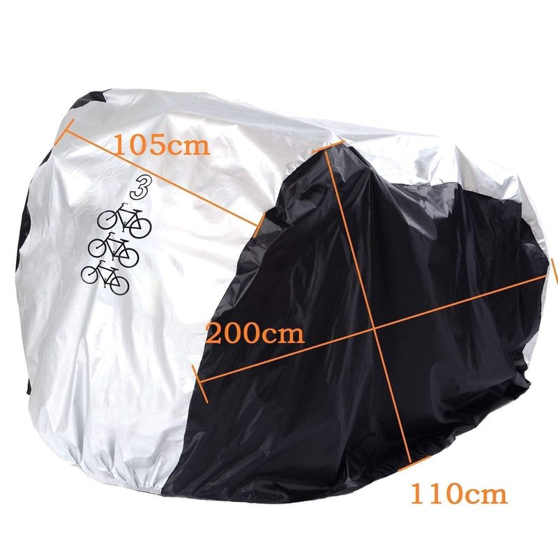 URBEST Bike Cover, Waterproof Outdoor Bike Protector Dust-Proof and Sunscreen Cover with Lock Hole for Mountain Bike, Road Bikes and Electric Bikes (Black and White)