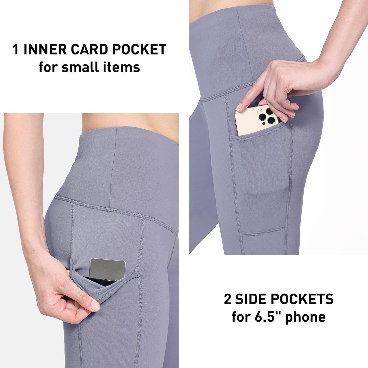 Fleece-Lined Women's Thermal Leggings - Thick Winter Tights with 1 Pocket | Cold Weather Gear