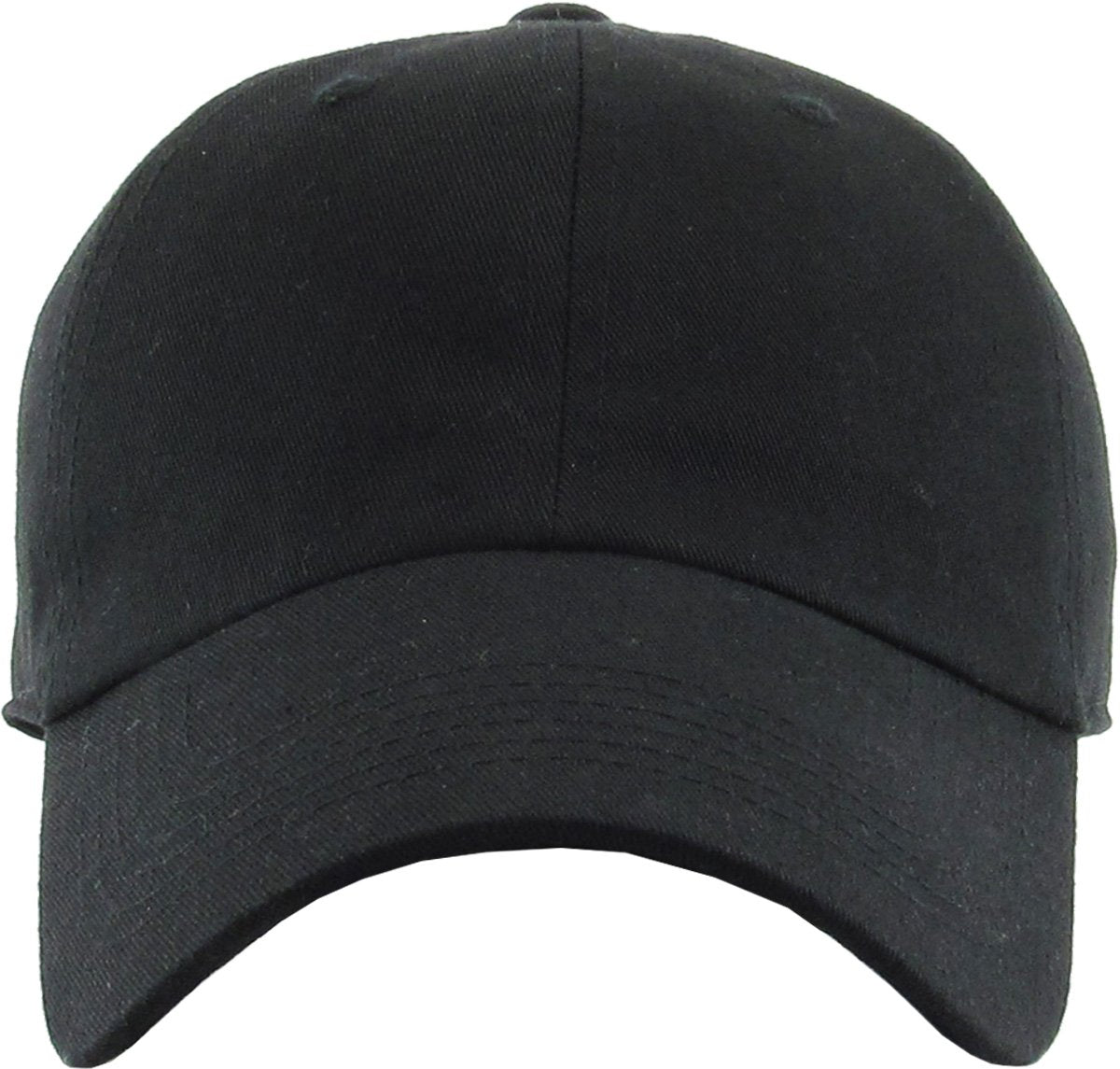 KBETHOS Classic Cotton Dad Hat Bundle Adjustable Unconstructed Plain Cap (One Size, Black (12 Pack))