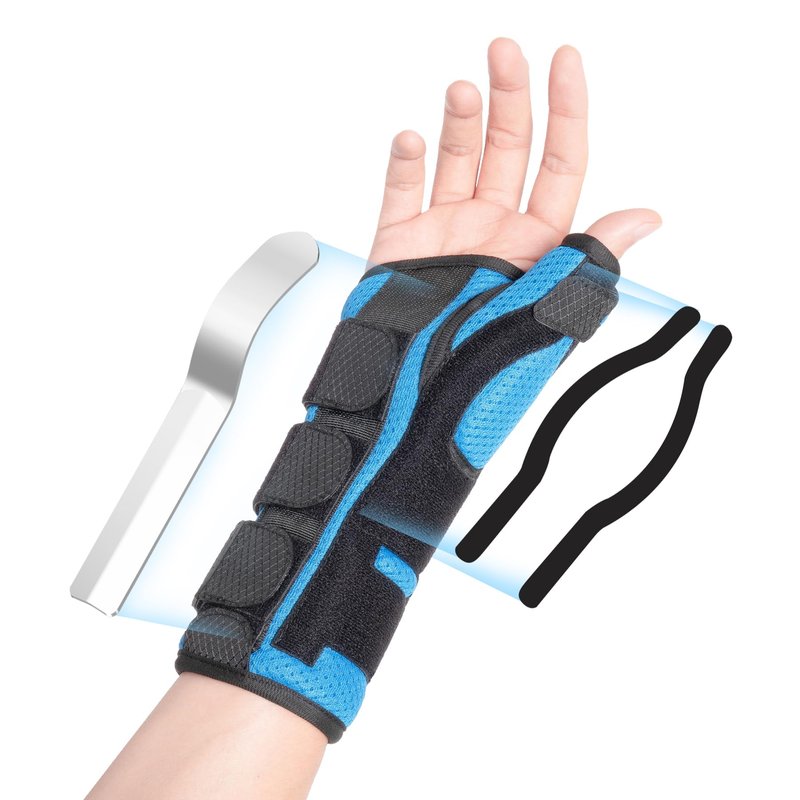 Thumb Spica Splint Brace - Left/Right Hand Wrist Support for Carpal Tunnel, De Quervain's, Arthritis Pain Relief & Sprains - Adjustable Stabilizer with Aluminum Splint for Women Men, Right, M