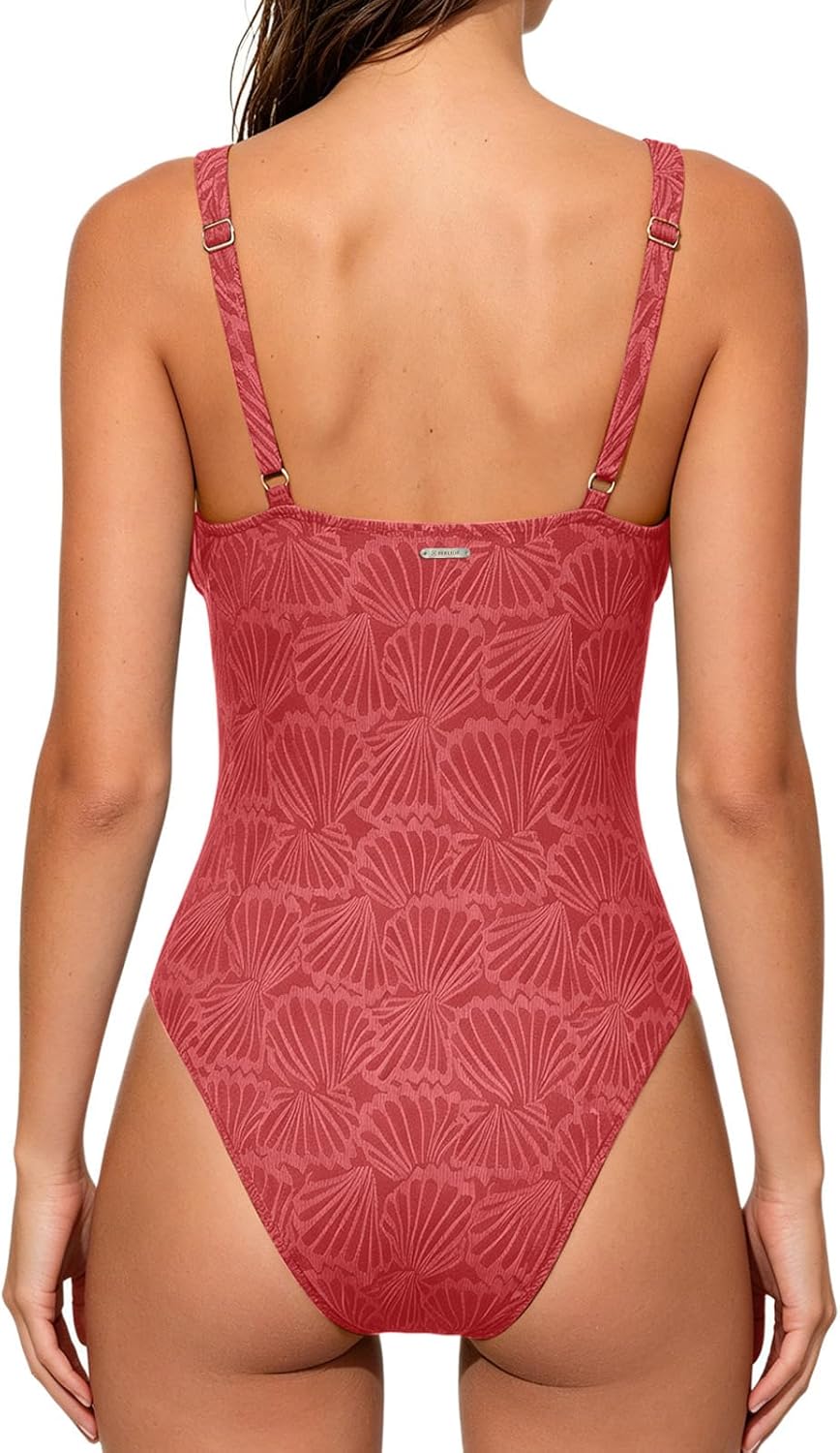 BERLOOK Women's Floral Push-Up One-Piece Swimsuit - Slimming Design for a Flattering Fit