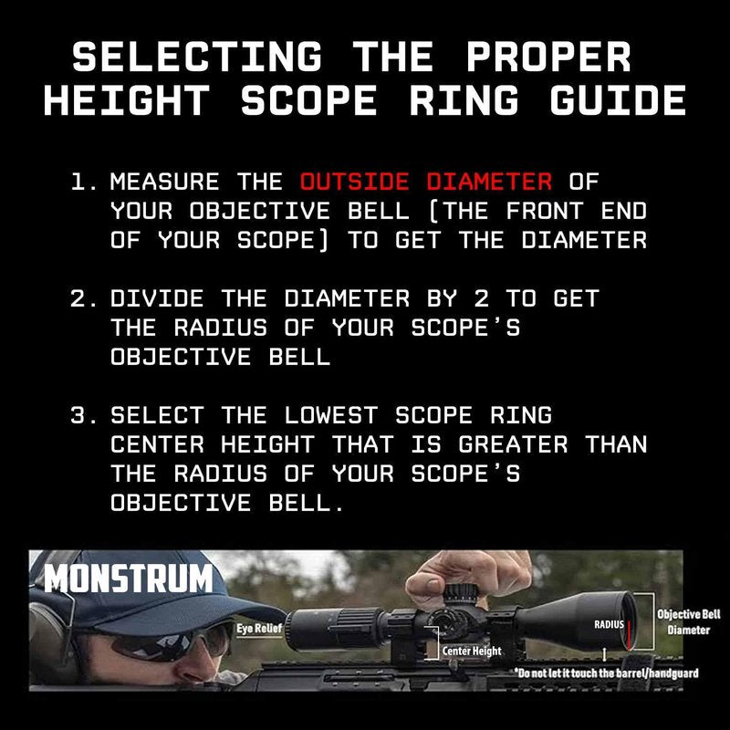 Monstrum Forester Scope Rings for Remington 700 Rifles | 1 inch Diameter | Medium Profile