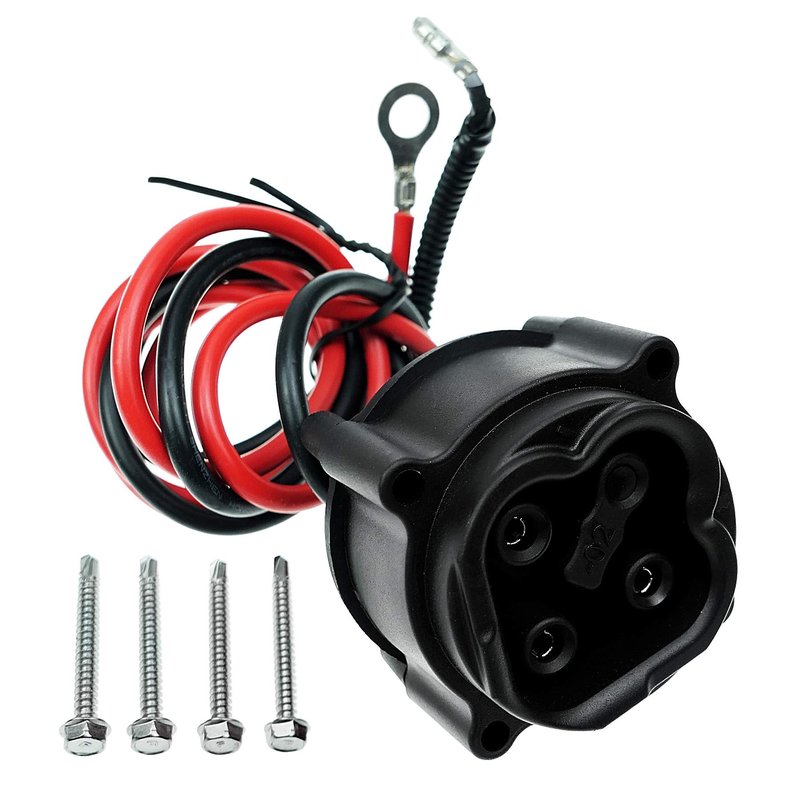 48V MAC DC Charger Plug Powerwise Receptacle Fits for Yamaha Electric G29 2008-2010 Replace JR1-H235A-00 JW2-H6181-02
