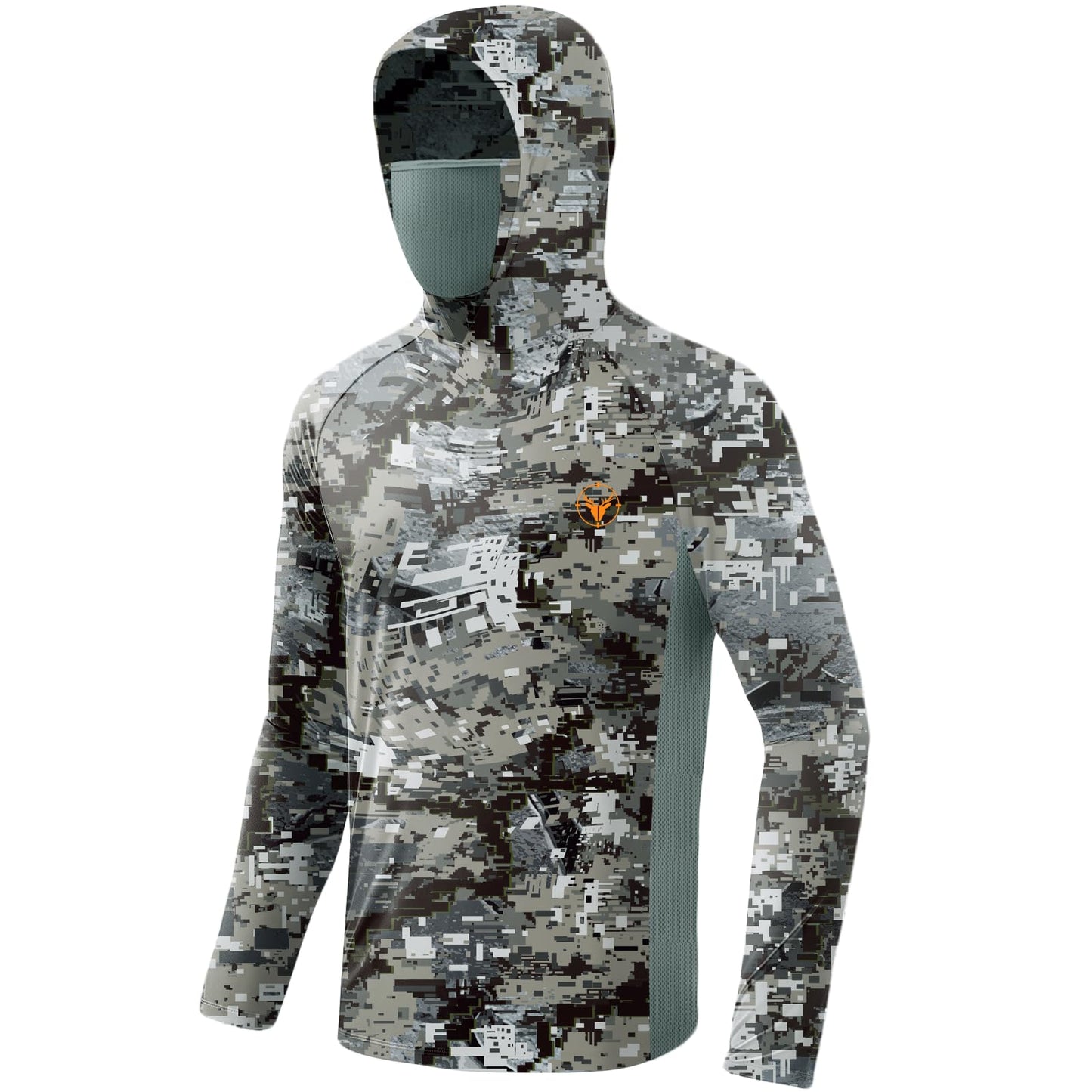 Palmyth Hunting Hoodie with Mask for Men Sun Protection Camo Fishing Shirts