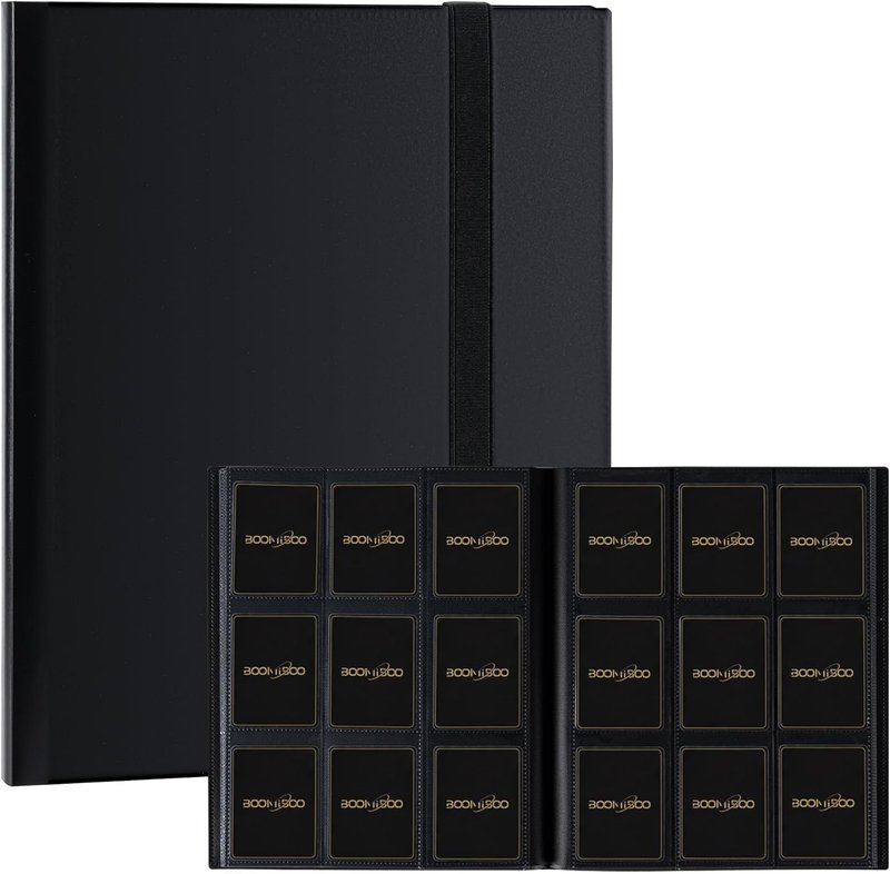 9 Pocket Card Binder - Sturdy Side-Loading Album for YuGiOh, MTG, TCG & Baseball Cards | Black