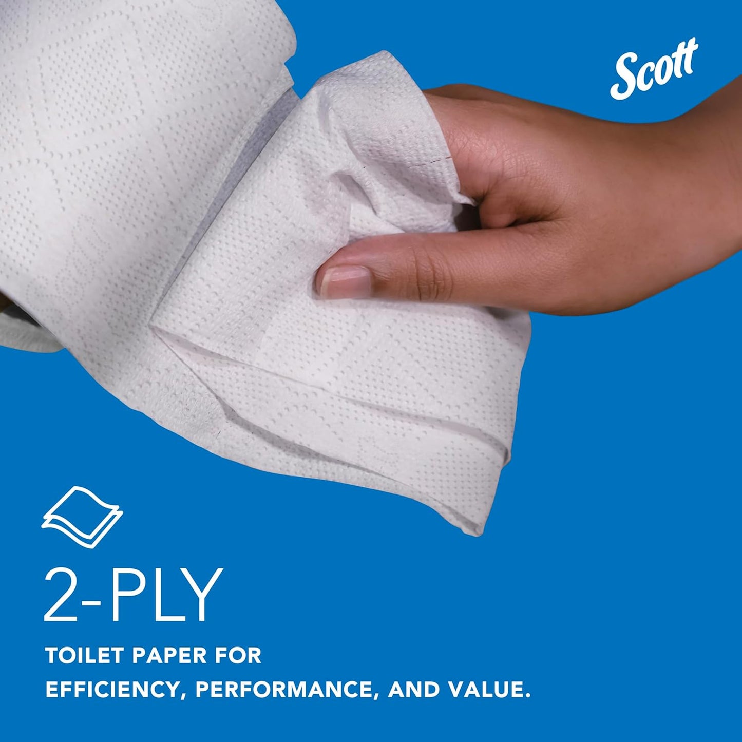 Scott Professional 100% Recycled Fiber Toilet Paper - 2-Ply, Individually Wrapped, 80 Rolls (37,840 Sheets)