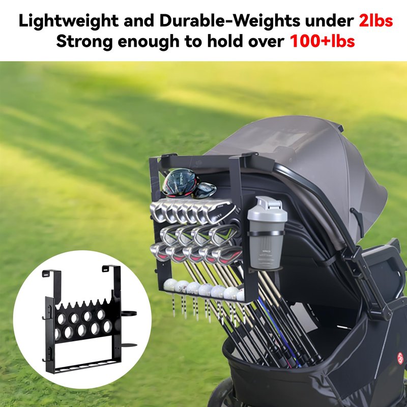 Vekclit Golf Stroller Attachment, Golf Club Holder for Strollers Universal Golf Club Holder