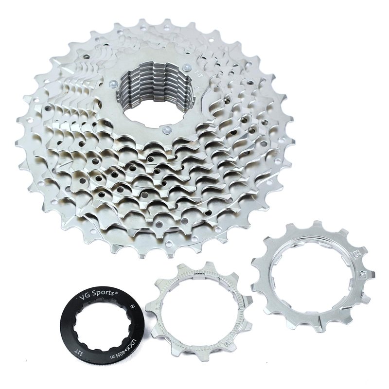 VG SPORTS 11 Speed Cassette 11-28T/11-32T/11-34T/11-36T/11-40T/11-42T/11-46T/11-50T Bicycle Cassette Fit for Mountain Bike/Road Bike Cassette Compatible with Shimano Sram