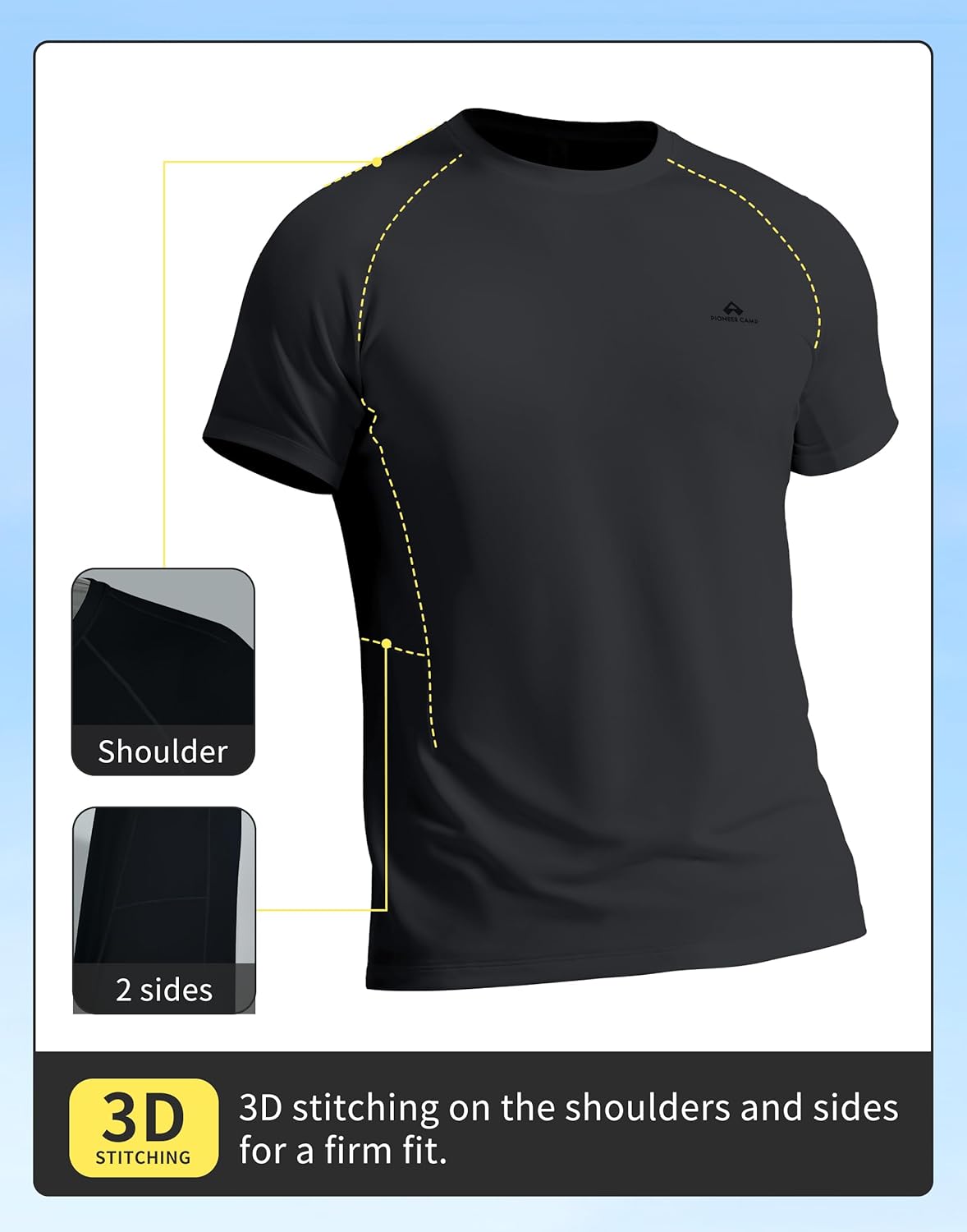 Men's Moisture Wicking Running Shirt | UPF 50+ Short Sleeve Athletic Top for Workouts