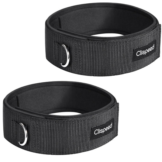 CLISPEED 2pcs Fitness Thigh Straps Padded D-Ring Ankle Strap Leg Cuffs for Gym Cable Machines Thigh Straps Fits Men&Women