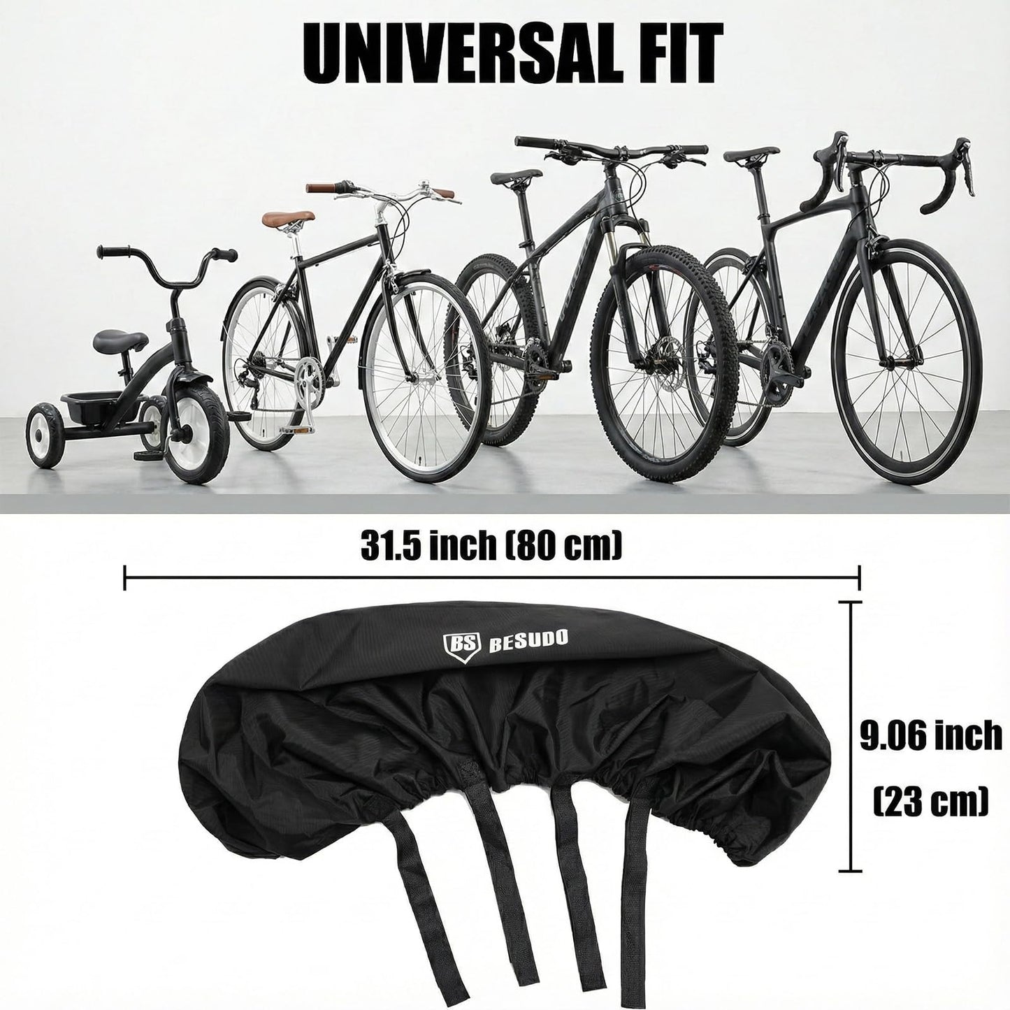 Besudo Handlebar Protective Cover Ebike - Waterproof Protective Transport Protection Rain Cover Bicycle for Rear Rack - E-Bike Accessories