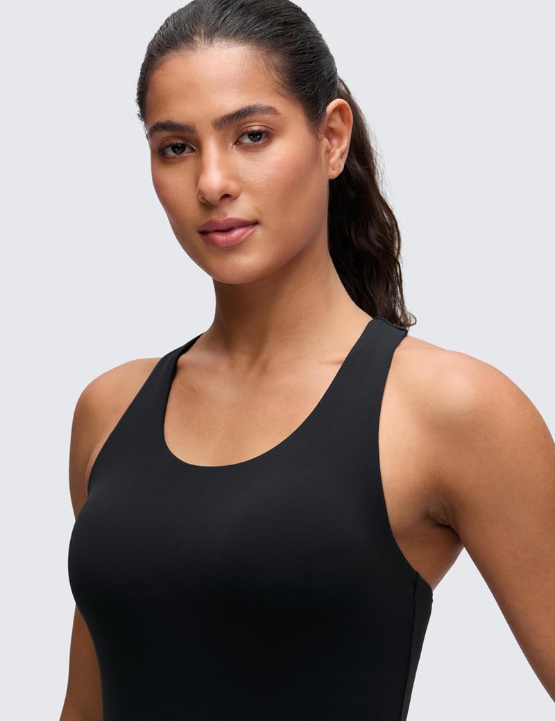 Butterluxe Workout Racerback Tank Tops for Women - Padded Spandex Athletic Yoga Shirts | Comfortable Fit
