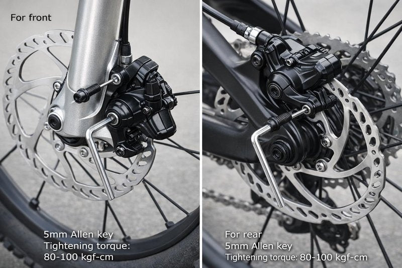 RUJOI Bike Disc Brake Kit, Aluminum Front and Rear Caliper, Full Aluminum Alloy Bicycle Brake Lever, 160mm Rotor, Mechanic Tool-Free Pad Adjuster for Road Bike, Mountain Bike