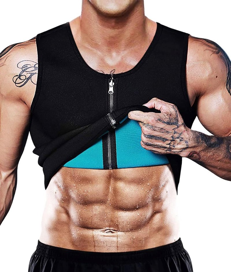 Men's Sauna Vest - Hot Neoprene Sweat Tank Top for Slimming | Waist Trainer Corset Workout Shirt