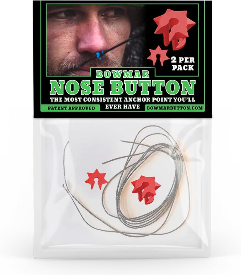 Bowmar Archery Nose Button - Lightweight Design for Consistent Anchor Point | Two Sizes Available