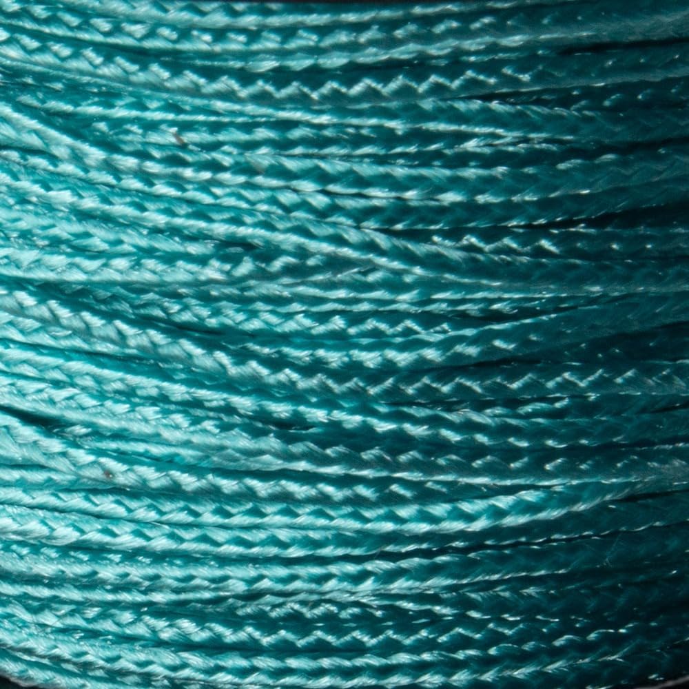 Micro Paracord - Thin Braided Crafting Cord for Fishing & DIY Projects | 125 ft - Turquoise