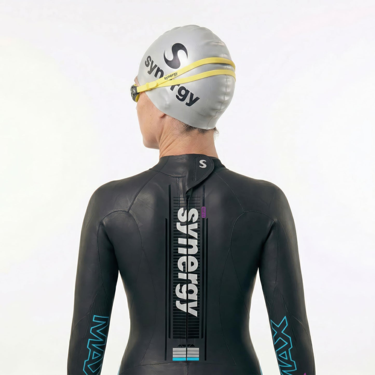 Synergy Women's Volution 3/2mm Triathlon Wetsuit - Full Sleeve Open Water (Black, Women's P2)