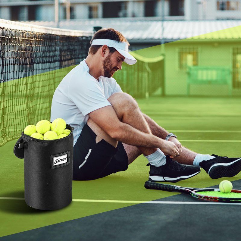 Aliceset 2 Pcs Portable Tennis Ball Basket Compatible with Pickleball Golf Training, Carrying and Storage