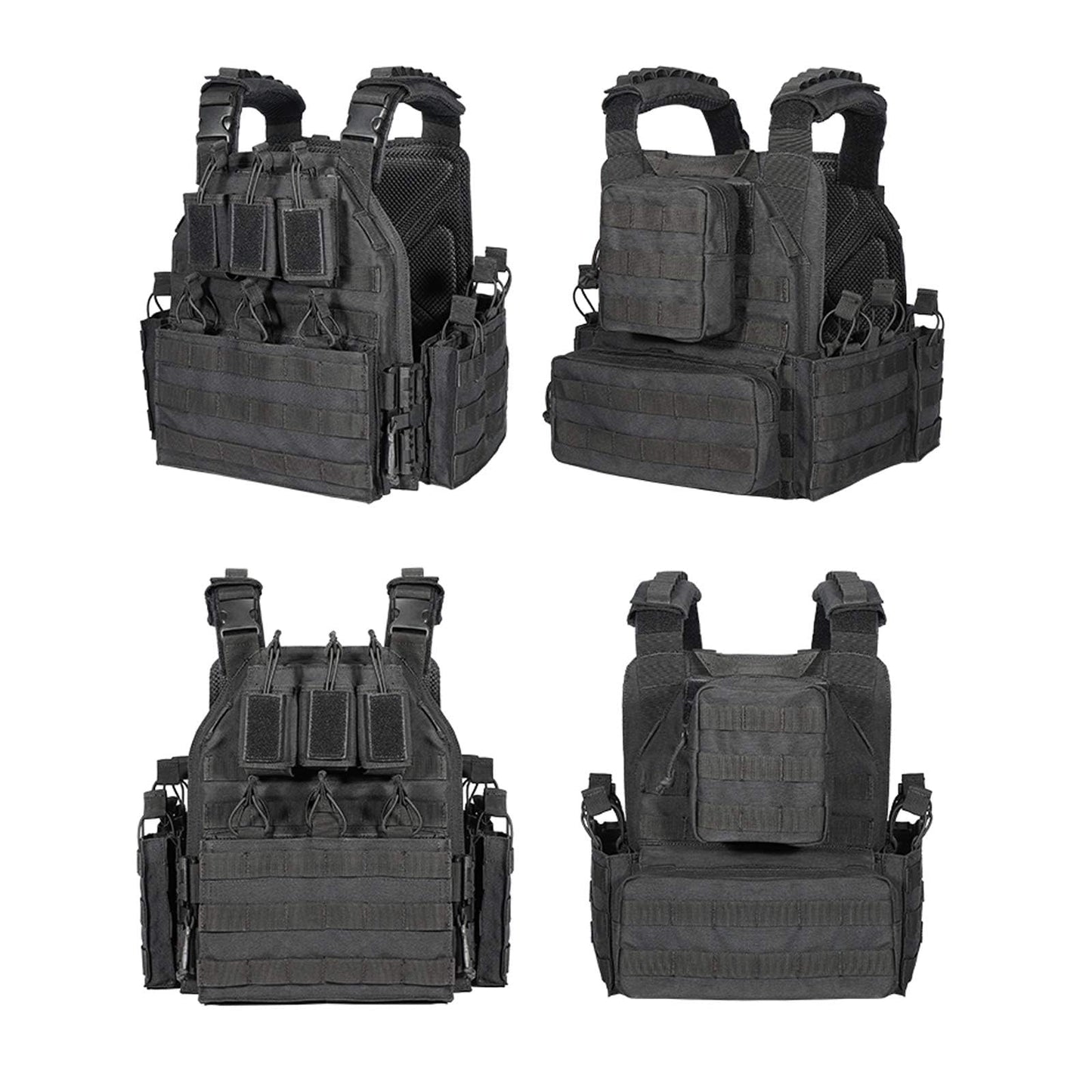BOMTURN 1000D Tactical Vest for Men Quick Release Modular Vest Adjustable Vest Outdoor