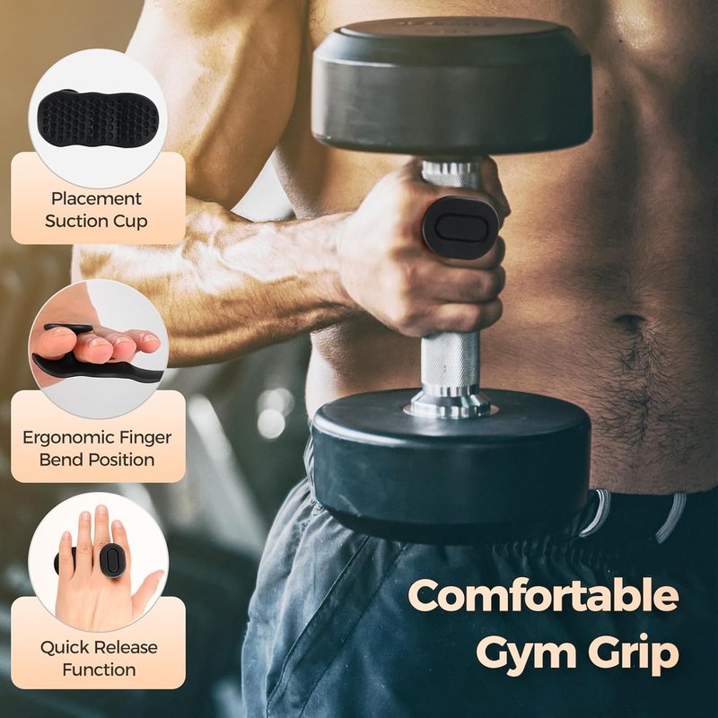 Weight Lifting Gloves - Anti-Slip Rubber Grips for Men & Women | Perfect for Dumbbells, Deadlifts, and Pull-Ups