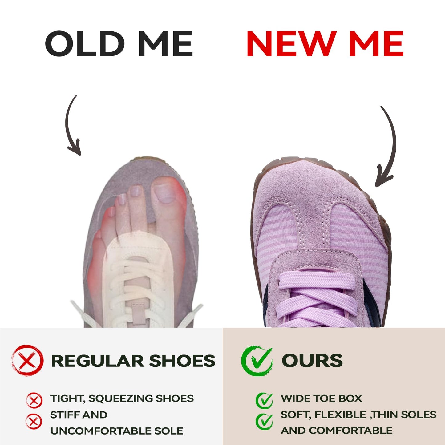 Barefoot Shoes Women Casual Sneakers,Wide Toe Box Shoes Women Zero Drop Barefoot Shoe Men,Minimalist Trail Running Shoe,Non-Slip Lightweight Breathable Comfortable Fashion Walking Hiking Shoes Unisex