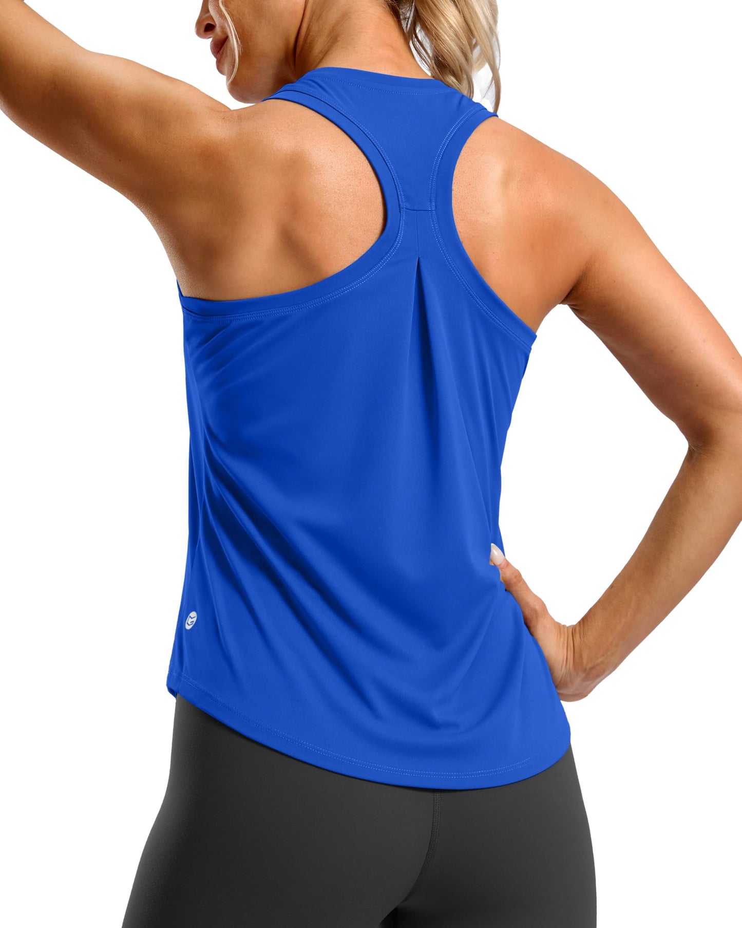 G Gradual Women's Workout Tank Tops Racerback Athletic Yoga Tops Loose Fit Sleeveless Running Gym Sports Shirts for Women(Royal Blue,M)