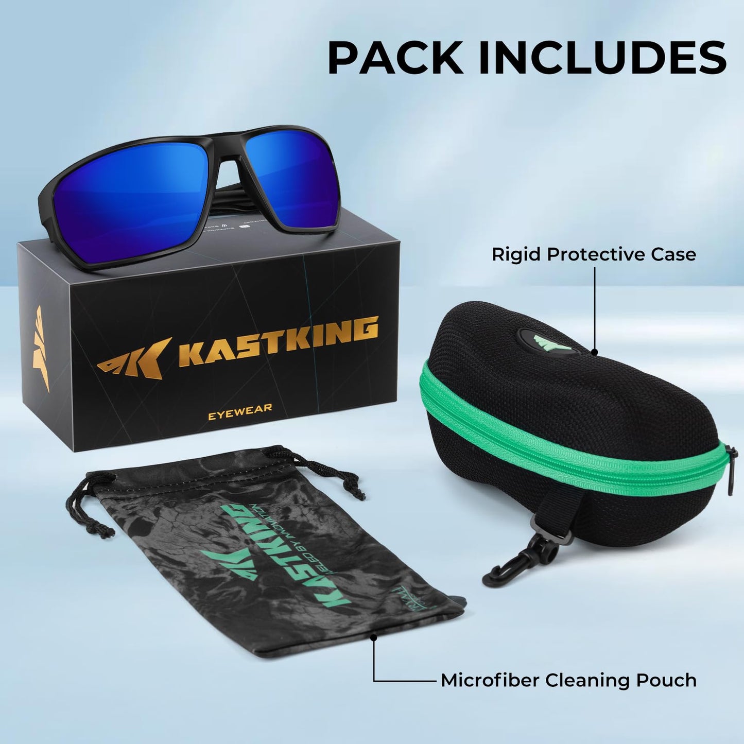 KastKing Merced Floating Polarized Sports Sunglasses, With PuriVex Protective Lens Coating, Lightweight TPX Frame, Men Women