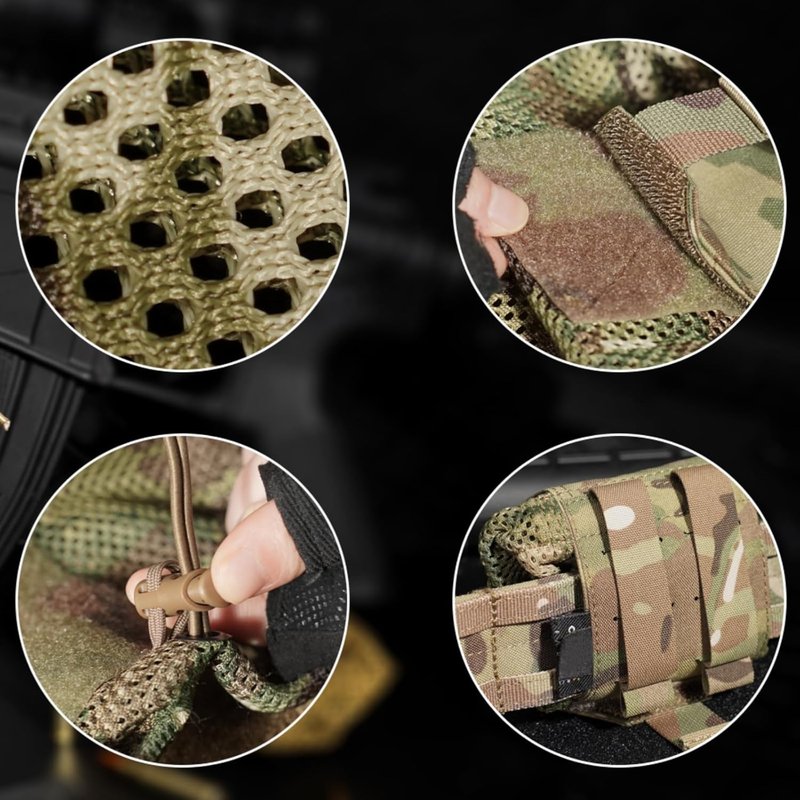 PETAC GEAR Tactical Dump Pouch - Molle Drawstring Mag Storage Bag | Foldable EDC Tool Pack