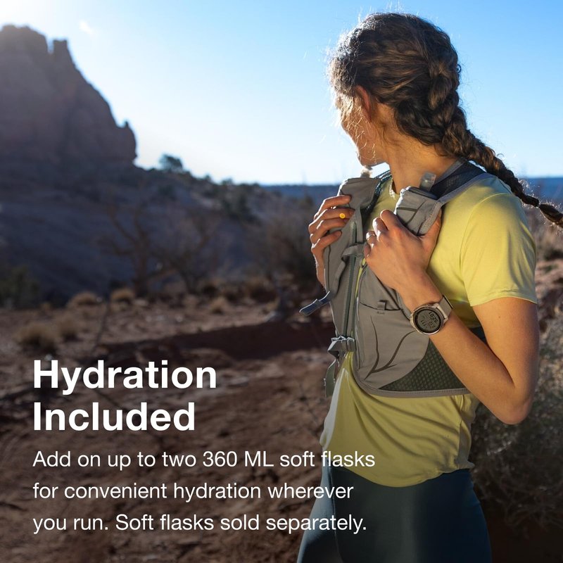 Osprey Dyna LT Women's Running Hydration Vest with Hydraulics Soft Flasks, Kakio Pink, Medium