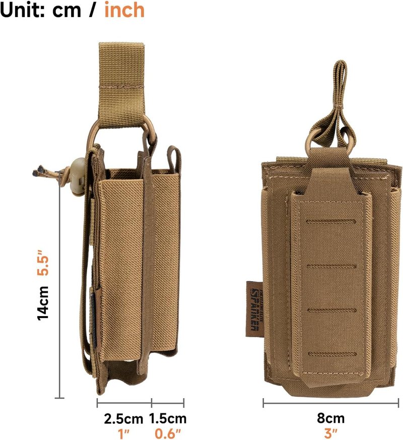 Tactical Open-Top Molle Mag Pouch for Pistol | Single/Double/Triple Capacity, Durable Design