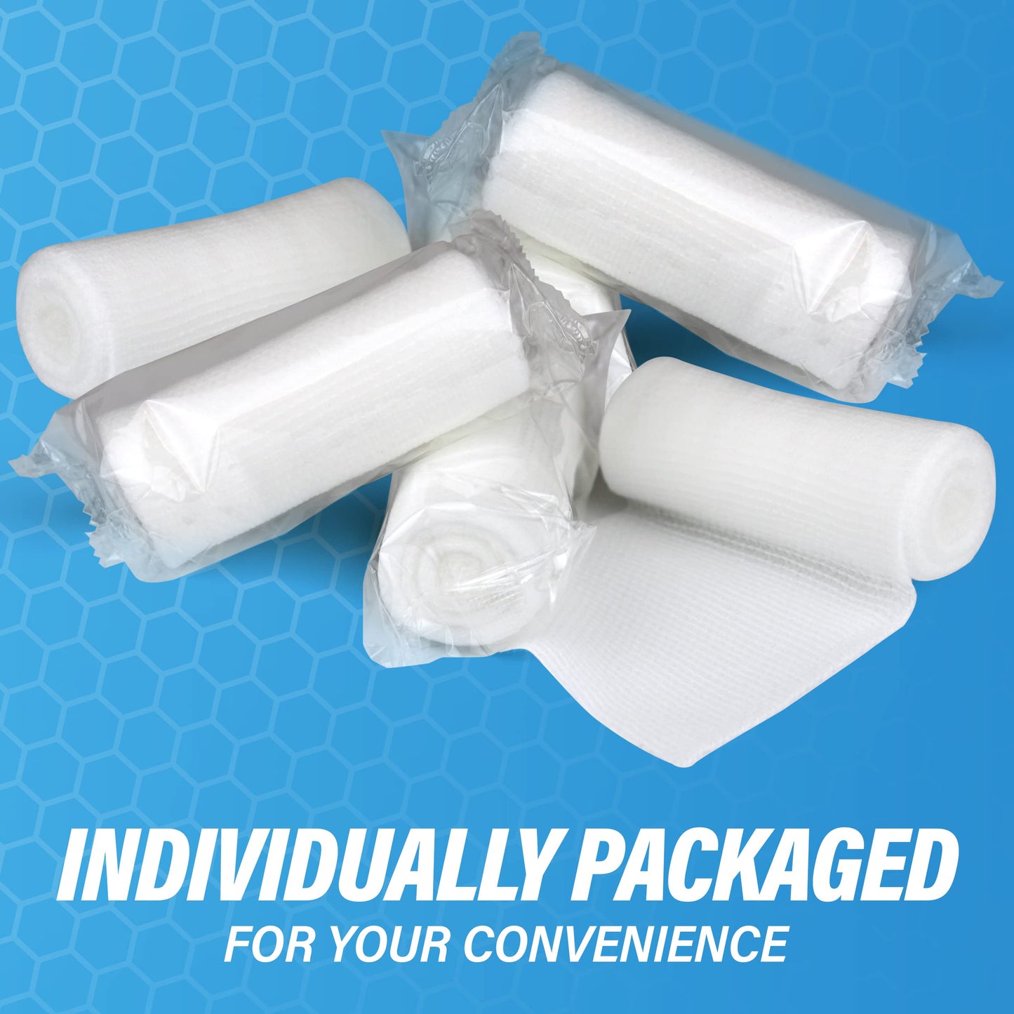 AFFORDTEX Gauze Bandages – 36 Rolls - Premium First Aid Supplies for Safe Adventuring – Flexible, Stretchable, and Breathable Gauze Rolls – 4” x 4.1 Yards Bandage Wrap for Wound Dressing