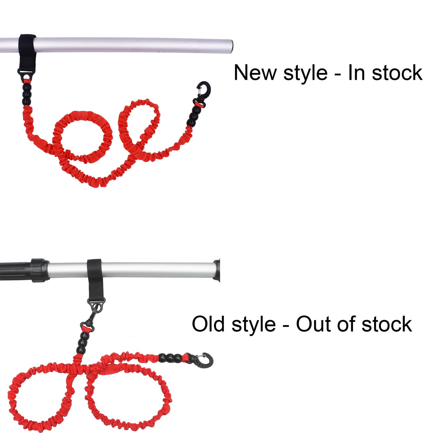 Adjustable Kayak Safety Rod Leash Fishing Rod Paddle Leash (Red 2 pcs 3 Feet)