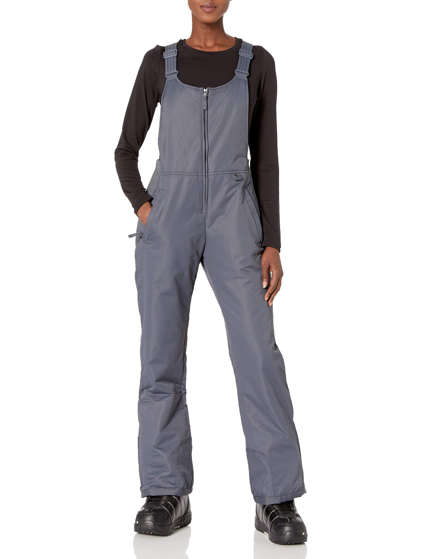 Arctix Women's Essential Insulated Bib Overalls, Steel, Small Tall