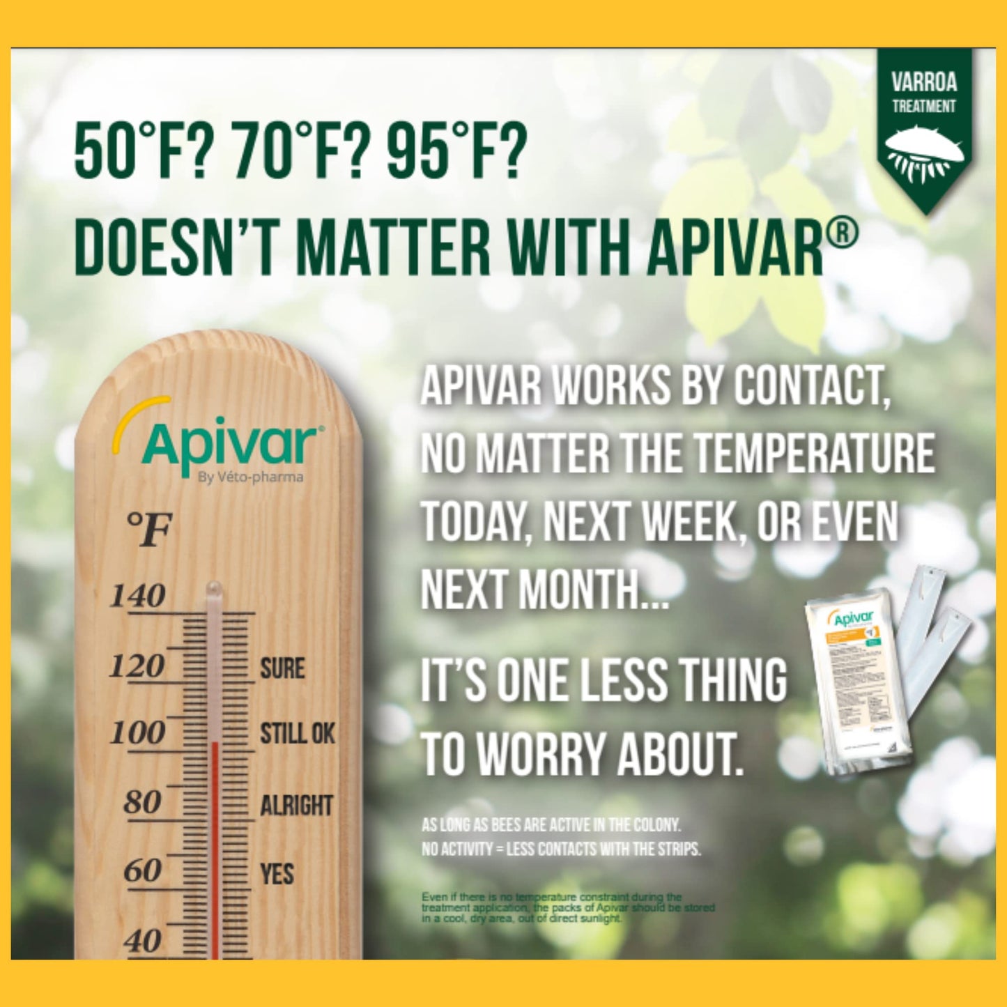 Apivar Strips Varroa Mite Treatment for Honey Bees with Easy-Rip Strips - 97-99% Effective Against Mites (12 Pack)