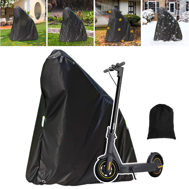 Electric Scooter Cover, Universal Scooter Cover, Waterproof Sun, Tear Proof Night Reflective and Lock-Holes&Storage Bag for With Seat or Without Foldable Kick Scooter(Without Seat,57"(L)x45"(H))