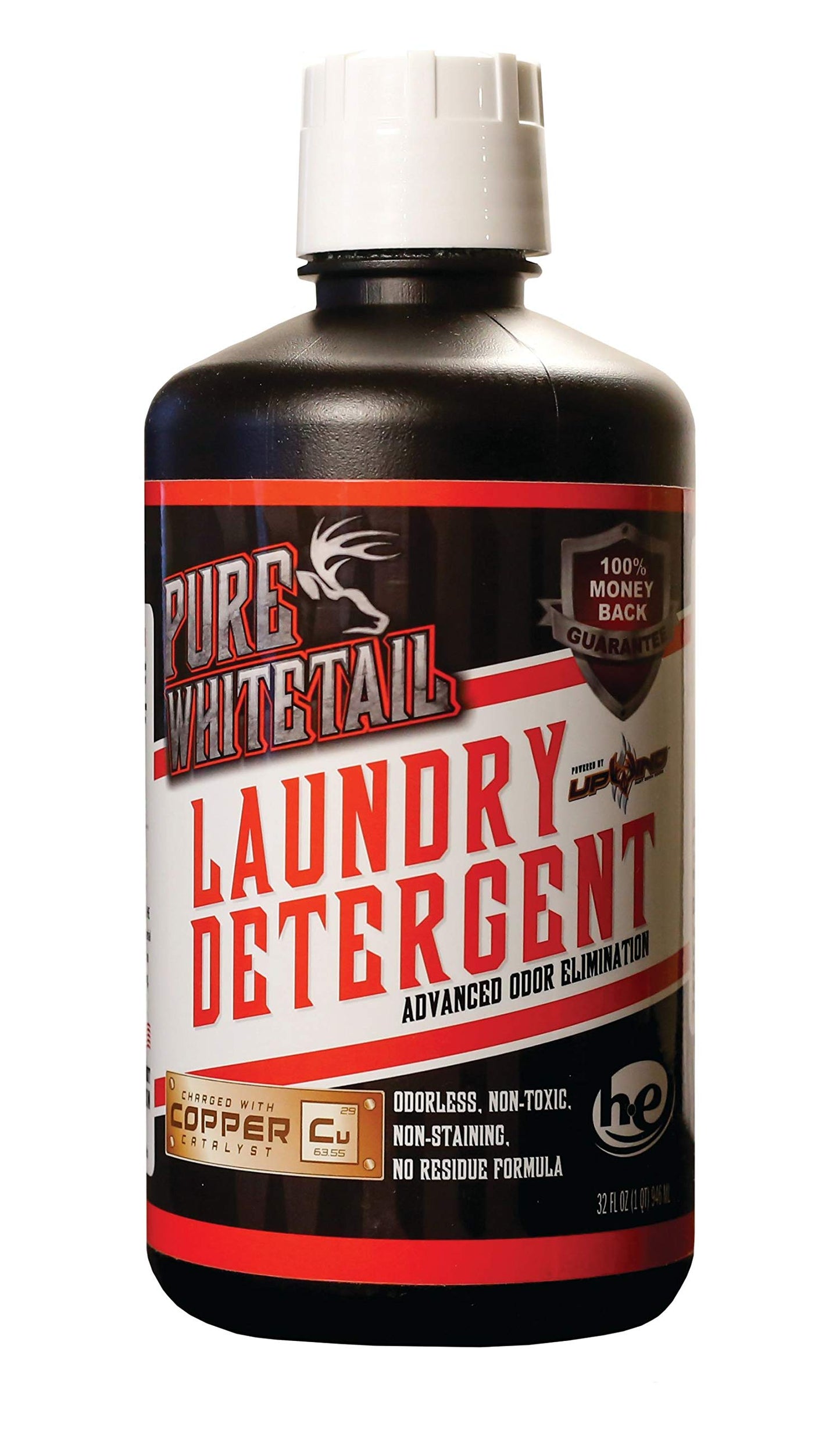 Pure Whitetail Scent Eliminator Laundry Detergent for Hunting Clothes – Scent Control Formula for Deer Hunting Clothes, HE Washer Safe, Non UV, Odor Neutralizing