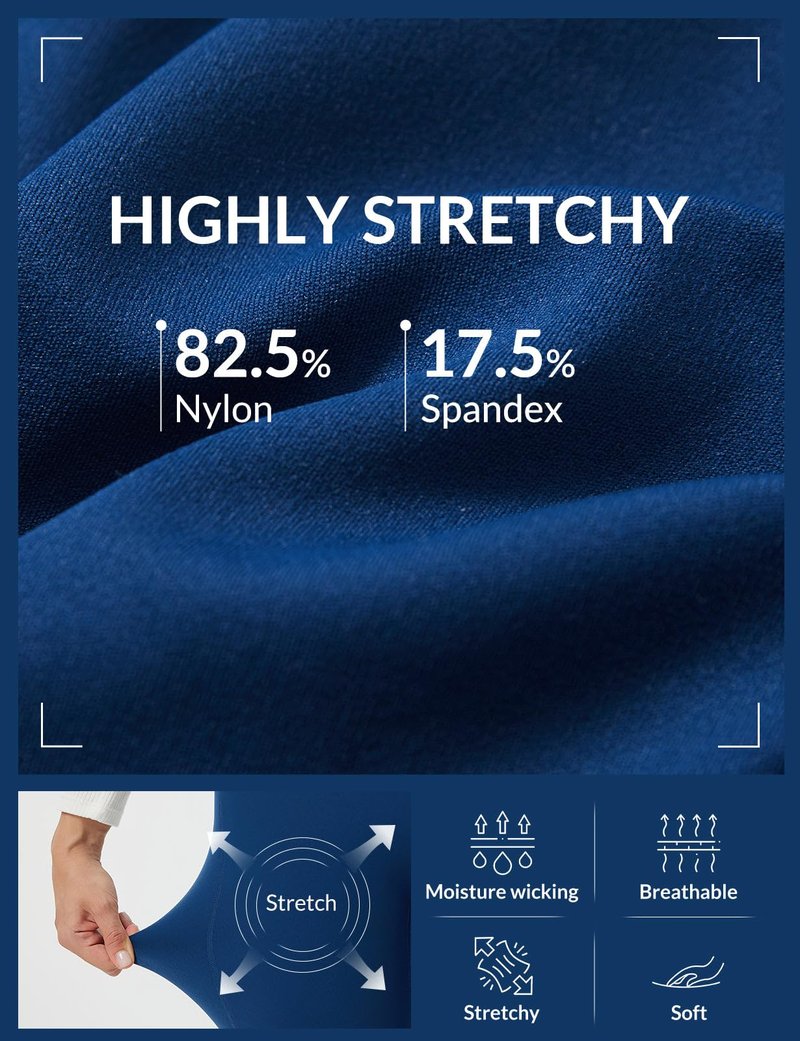 baleaf Super High Waisted Leggings for Women with Pockets Stretchy Tummy Control Soft Yoga Workout Gym Petite Pants Navy Blue M