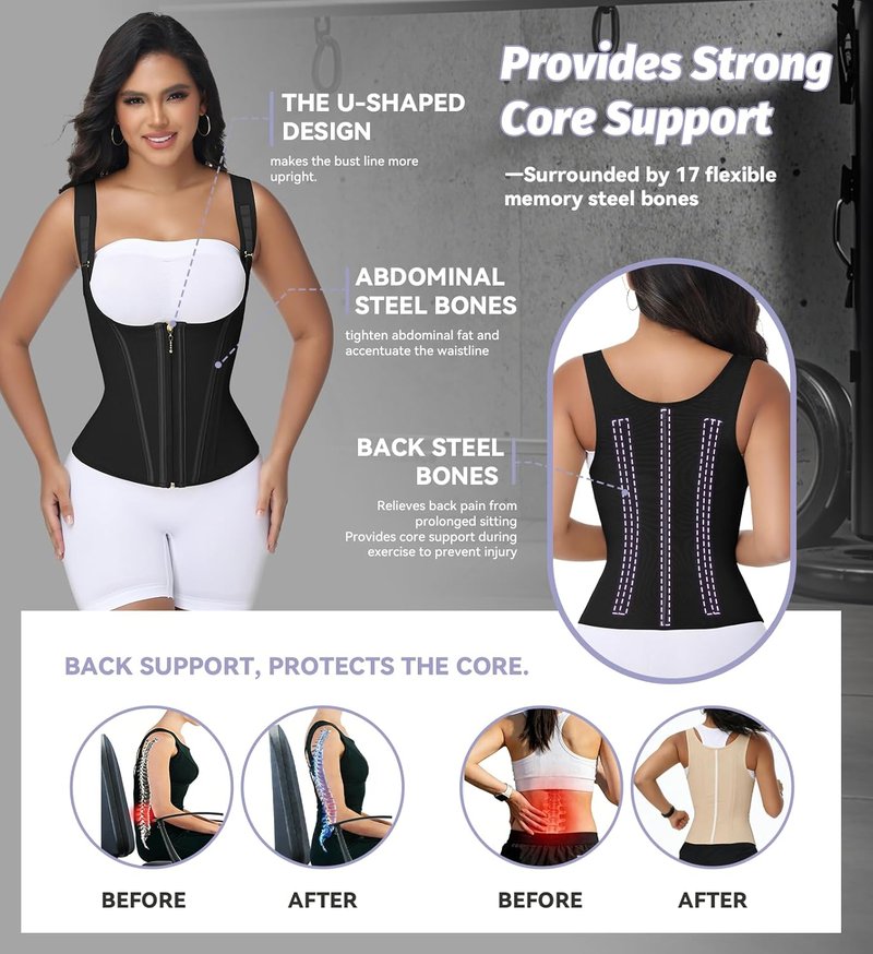 Waist Trainer for Women - Tummy Control Gym Cincher Trimmer Belt with Adjustable Strap | Comfortable Fit