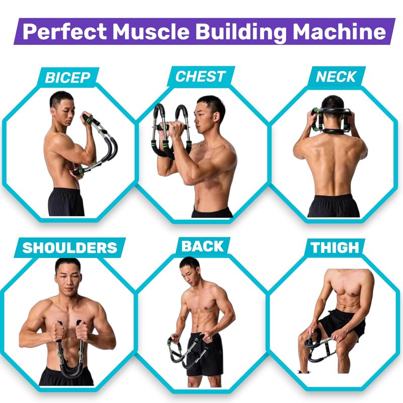Adjustable Power Twister Arm Trainer 60–110 LB, Upper Body Strength Trainer for Chest & Forearms, Detachable Home Gym Exercise Equipment for Men & Women