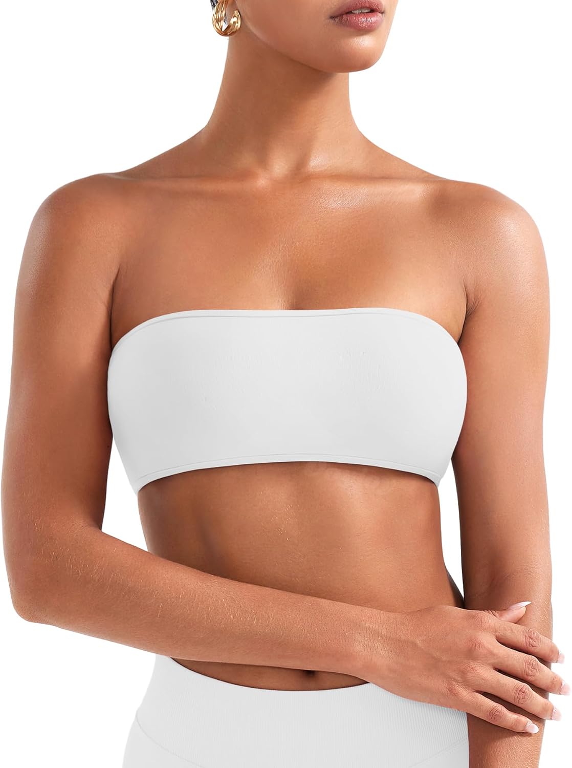 Impact Backless Bandeau Bra - Adjustable Strapless Summer Workout Top | Stylish & Comfortable
