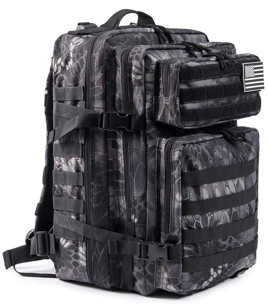 QT&QY 45L Military Tactical Backpacks Molle Army Assault Pack 3 Day Bug Out Bag Hiking Treeking Rucksack