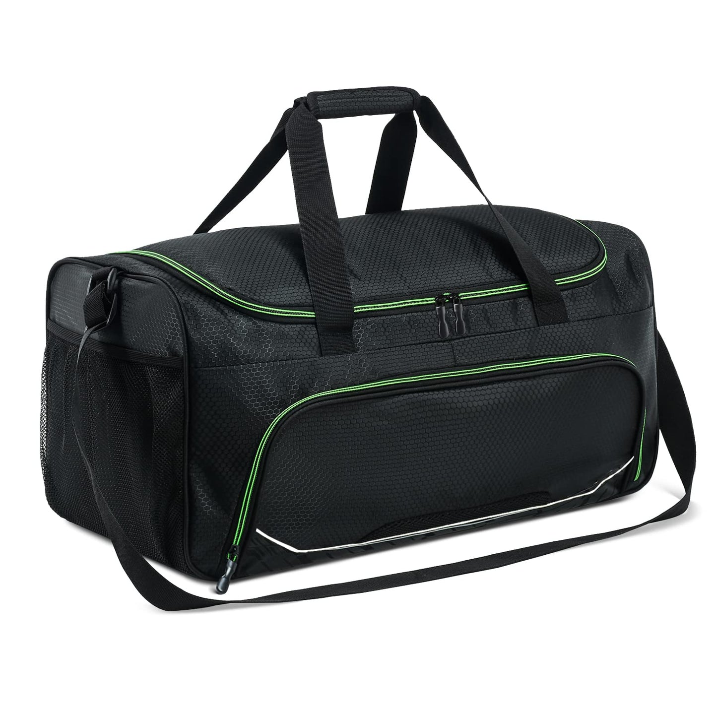 Uarition Mens Gym Bag 21 inch Large Overnight Weekender Duffle Bag for Travel Sport-Green/Black