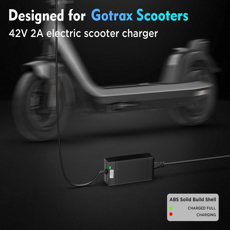 EVAPLUS UL Certified 42V 2A Fast Charger with 5 Type Plugs for 36V Lithium Batteries- Compatible with Pocket Mod, Sports Mod, Electric Scooters