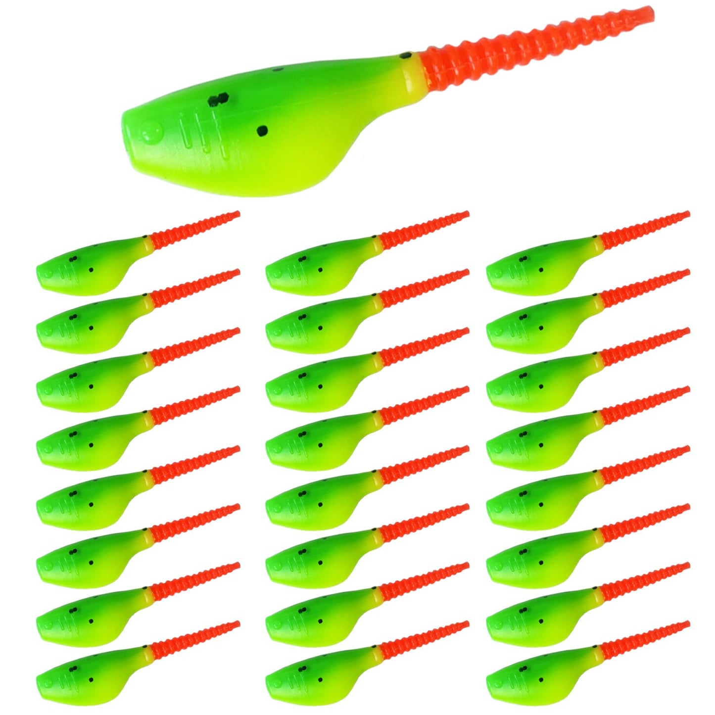 Bombite Crappie Lures Crappie Baits Kit Soft Plastic Lures for Trout Bass Panfish Bluegill 24 Packs