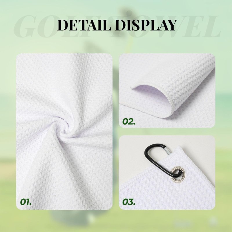 Twistmyst Skull Golf Towel Microfiber with Carabiner Clip, Funny Skeleton Cleaning Cloth for Golf Balls & Clubs, Gift for Women Men, Golfers, Dad, Grandpa, Bag Accessories 16"*24"