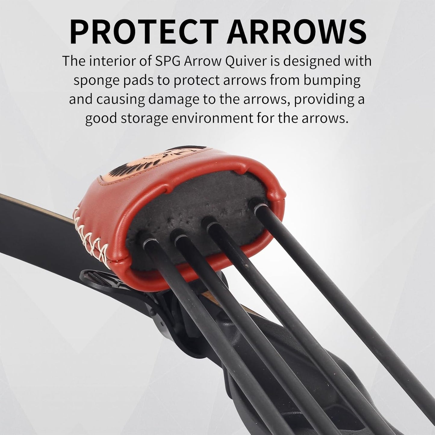 Adjustable Archery Arrow Quiver - Leather Holder with Quick Shoot System | Fits 4/6 Arrows for Longbow & Recurve Bow