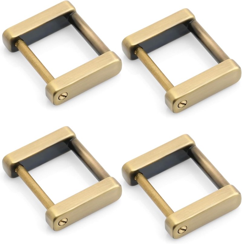 Rectangle Screw Rings - Durable Buckle Strap Connectors for Bags | 4-Pack