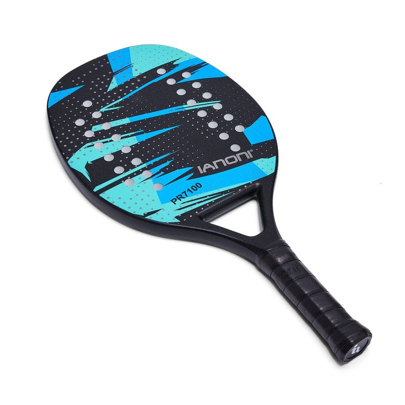 Beach Tennis Paddle Beach Tennis Racket Carbon Fiber with EVA Memory Foam Core Tennis Paddles Set of 2 Paddle and 3 Balls(2Pcs,Green)